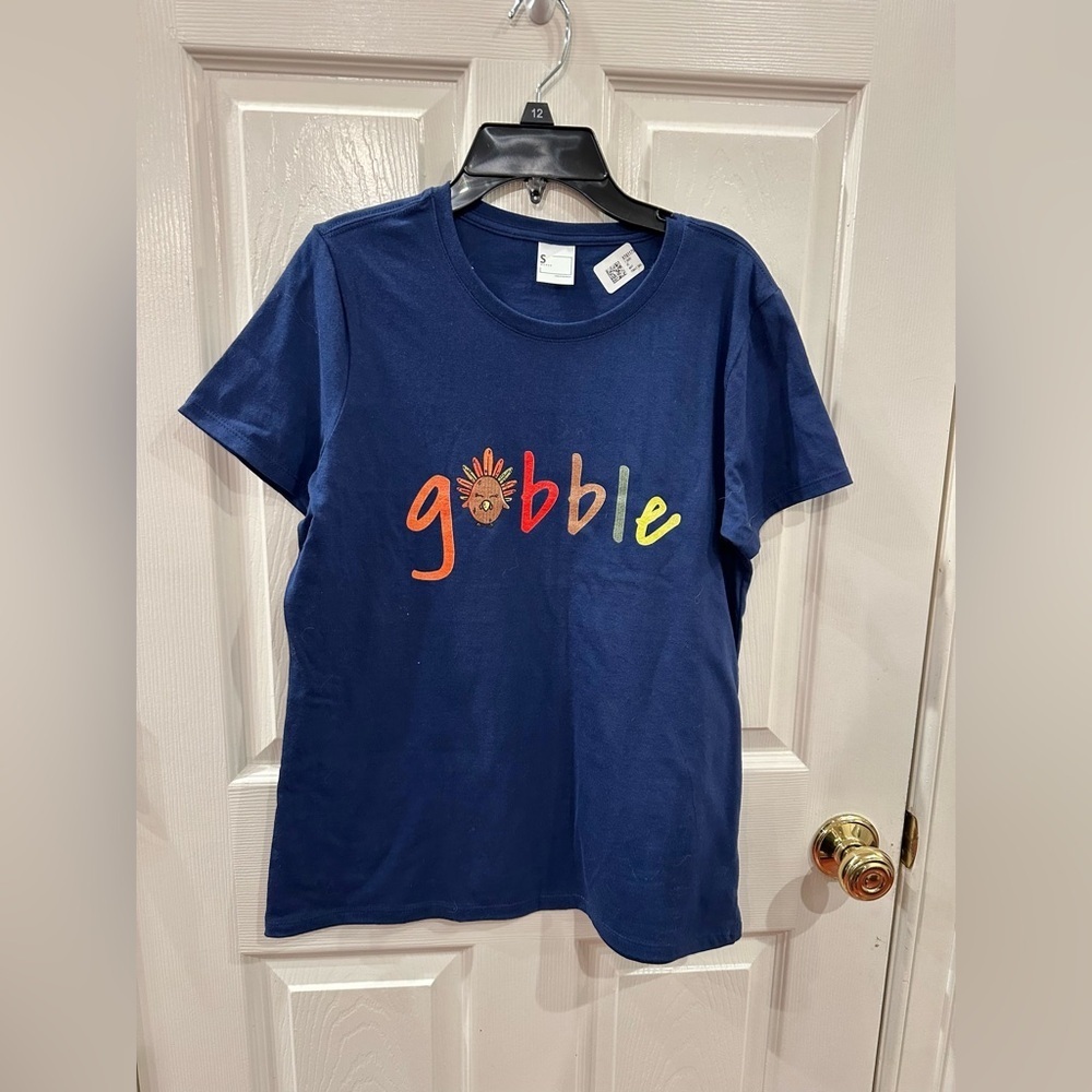 NWOT Women’s “Gobble” Thanksgiving Tee - Size S